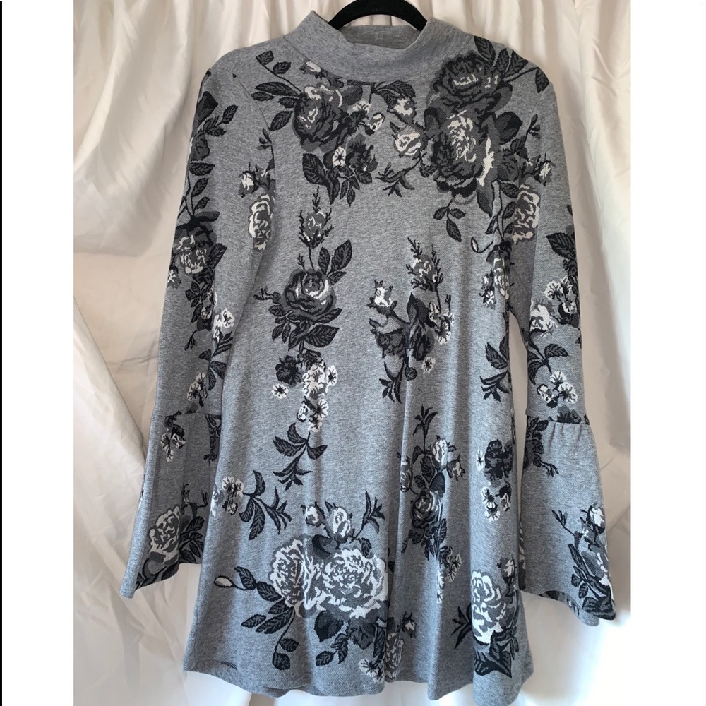 Gray floral dress!